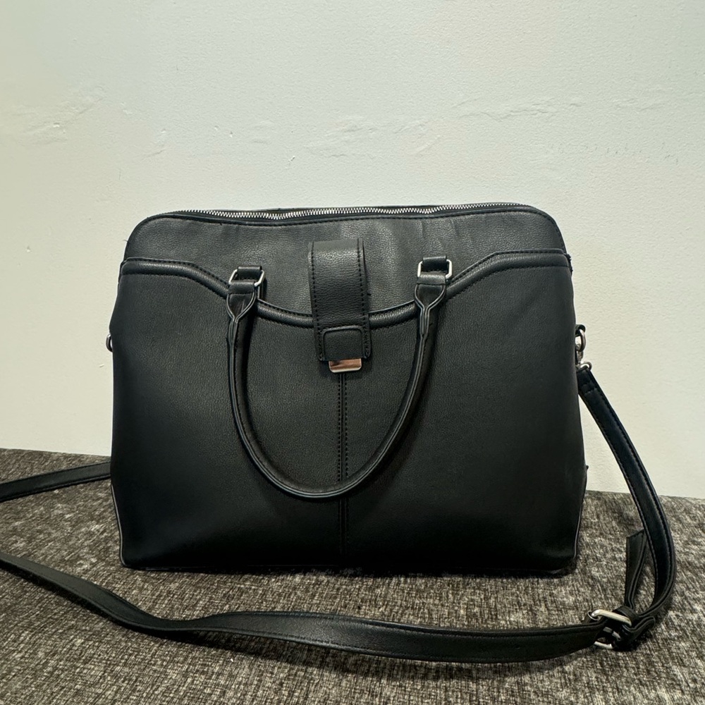 Black Leather Men's Bag